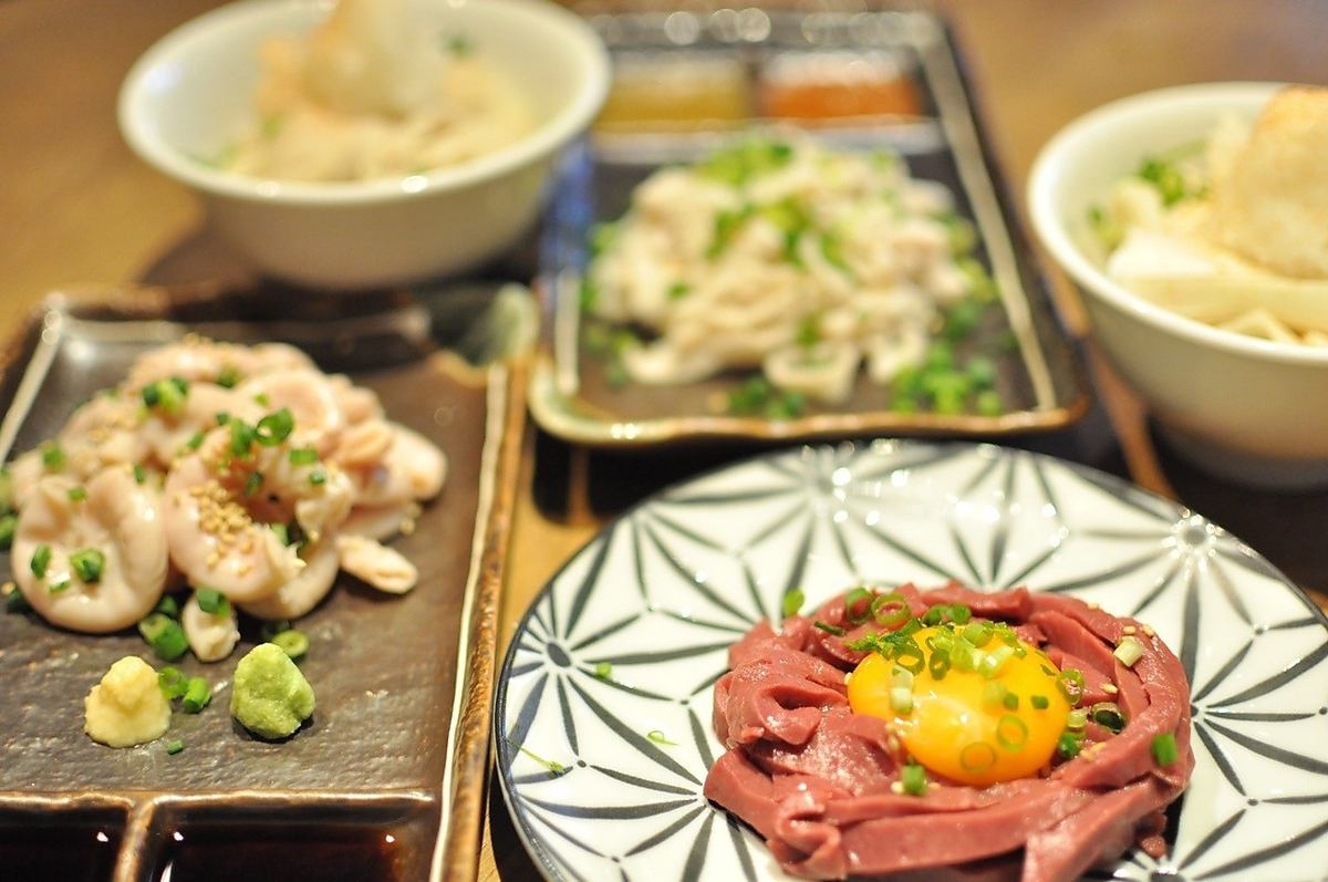 We can serve it because it's fresh. We have a wide variety of meat sashimi.