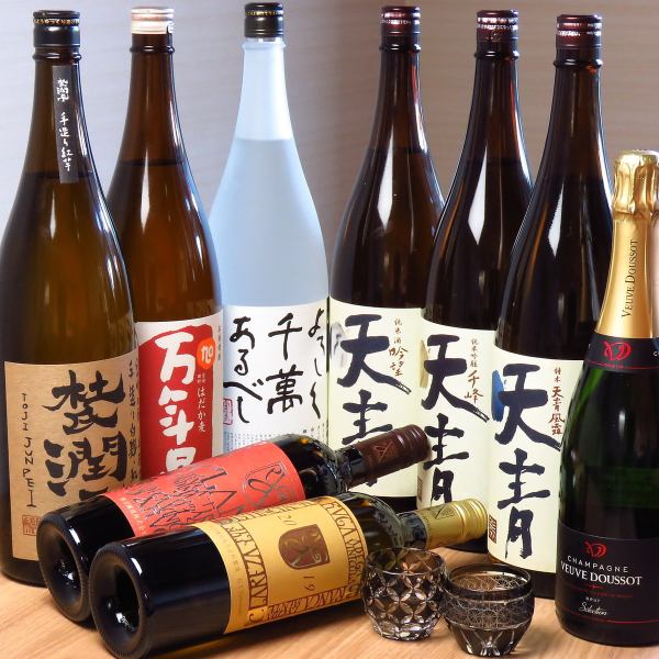 【お酒の種類が豊富！】お鮨と相性バツグンな日本酒をはじめ、シャンパンやワインも！シーンを選びません♪
