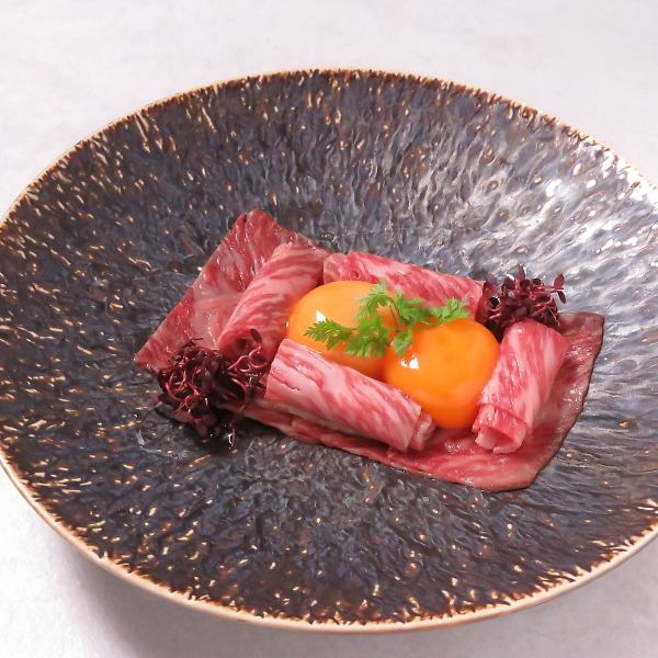 【地元愛知の牛肉】≪段戸牛赤身ユッケ≫赤身で堪能！1738円(税込)