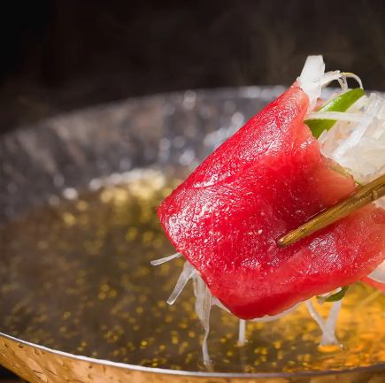 K【生ビール付き3時間飲み放題】マグロのトロしゃぶ×焼き鳥食べ放題◎全10品【5500円→4500円】