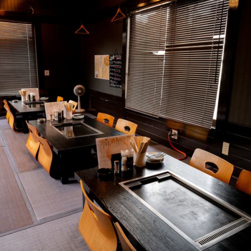 The second floor seating is available in a traditional Japanese-style room.