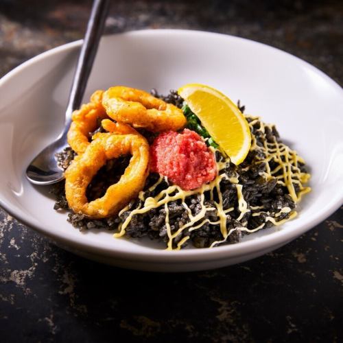 イカスミと博多明太子のピラフ