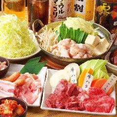 【90分飲み放題付】焼肉＆もつ鍋コース5000円（税込）