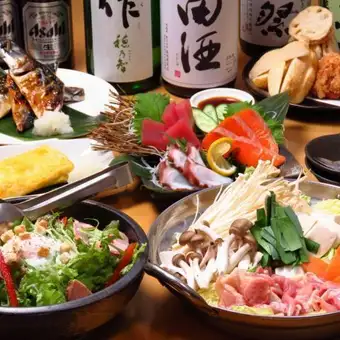 【包含2小时畅饮】【贪吃套餐】4000日元 <共9道菜> 非常适合饮酒聚会、宴会和年末派对