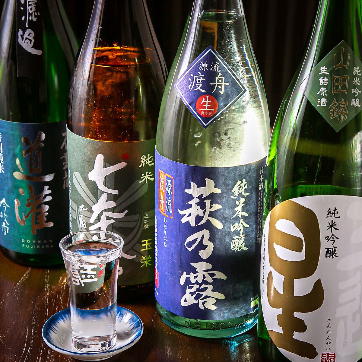日本酒は地元滋賀のお酒多数。