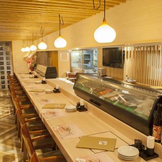 工匠們還可以在這裡享用壽司的特殊座位