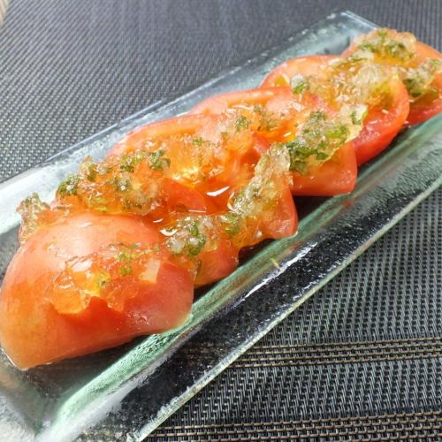 ◆ 番茄切片沙拉（白紫苏果冻）