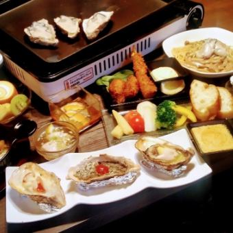 充满牡蛎的套餐♪【牡蛎套餐】4,800日元（含税）