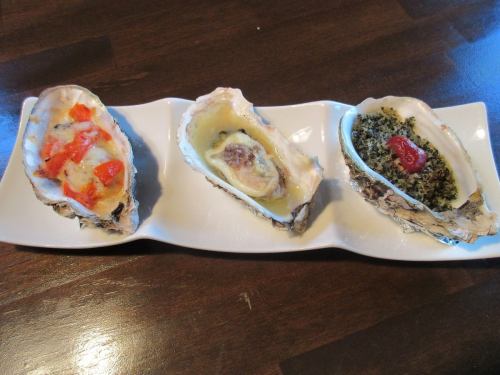 Oven-baked oysters set of 3