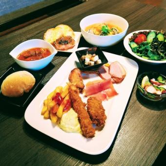 軽めでリーズナブルなコース料理【ライトコース】２時間飲み放題付きコース5,000円(全6皿11品)