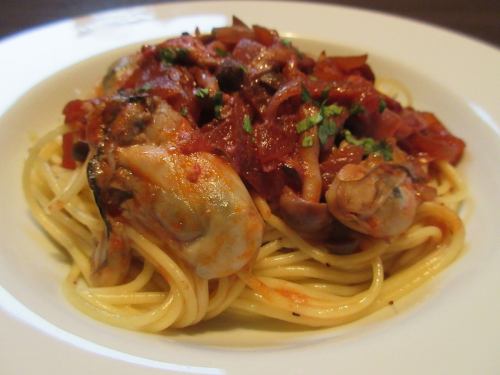 ◆ Oyster tomato sauce pasta