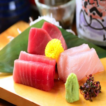 鮪の食べ比べ　３種