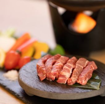 神戸牛と新鮮野菜の陶板焼きプレート　単品50g 100g 150g