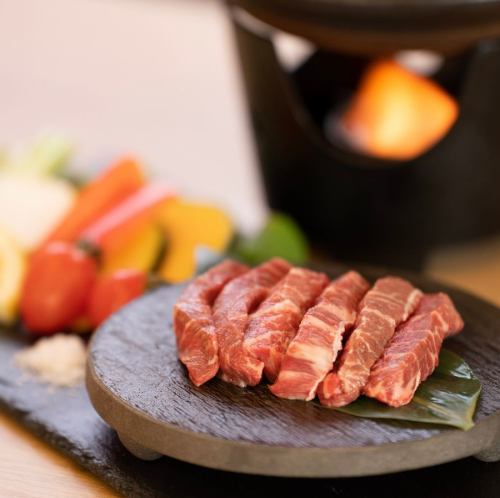 神戸牛と新鮮野菜の陶板焼きプレート　単品50g 100g 150g