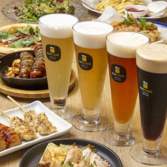 【クラフトビアコース】クラフトビール全5種飲み放題!料理も充実の全7品2h飲放付5,500円