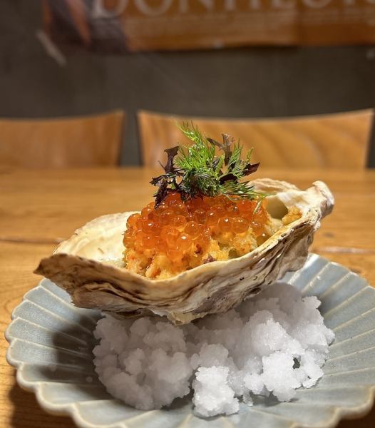 冷製　広島蒸し牡蠣　いくらのせ　1ケ