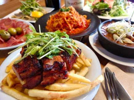 [Sante's standard banquet course] Perfect for a welcome party! Enjoy carefully selected ingredients in a casual setting! 90 minutes with all-you-can-drink for 4,500 yen (10 dishes)