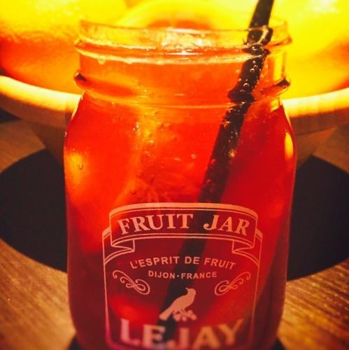 New sense cocktail using raw fruit ☆ Fruit jar ☆