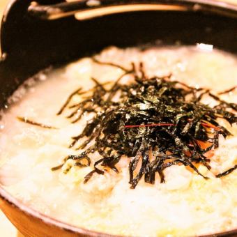 Rice porridge (chicken and kimchi)