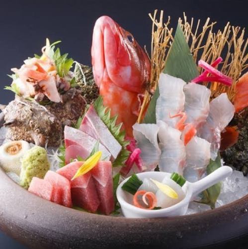【鮮度抜群】瀬戸内海から直送される新鮮な魚を使用したお刺身♪刺身盛り合わせ 3種2500円/5種3500円(税込)