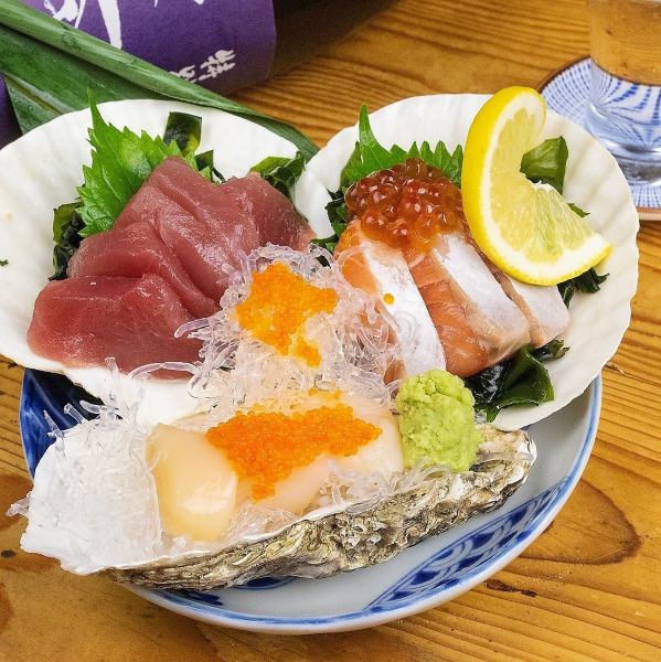 お魚料理も負けてない！刺身3種盛り♪