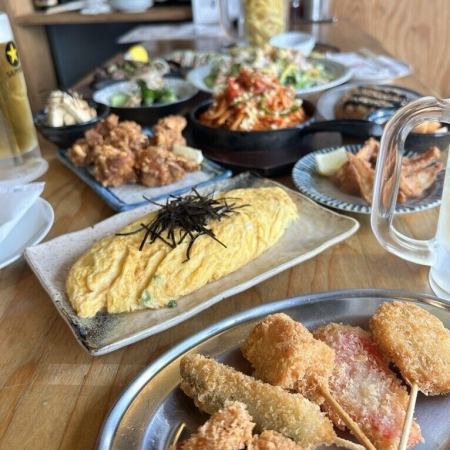 【少人数限定価格♪】平日3～6名様＜無制限食べ飲み放題＞4,800円⇒4,000円！！5月末まで