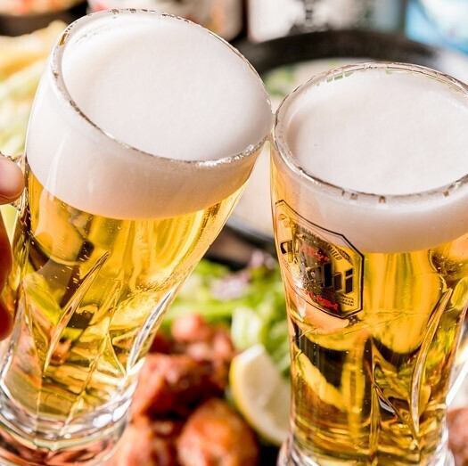 生ビールやハイボール、日本酒等約140種が飲み放題!