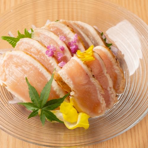 国産地鶏タタキ2種盛り（もも、むね）