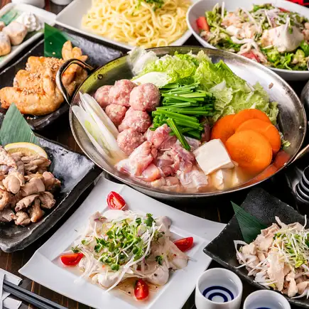 12月10日至1月3日：【年末派對/新年派對 - ¥7500】8道菜，包括名古屋交趾雞八丁味噌火鍋+無限暢飲生啤。