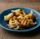自制韭菜酱油饺子