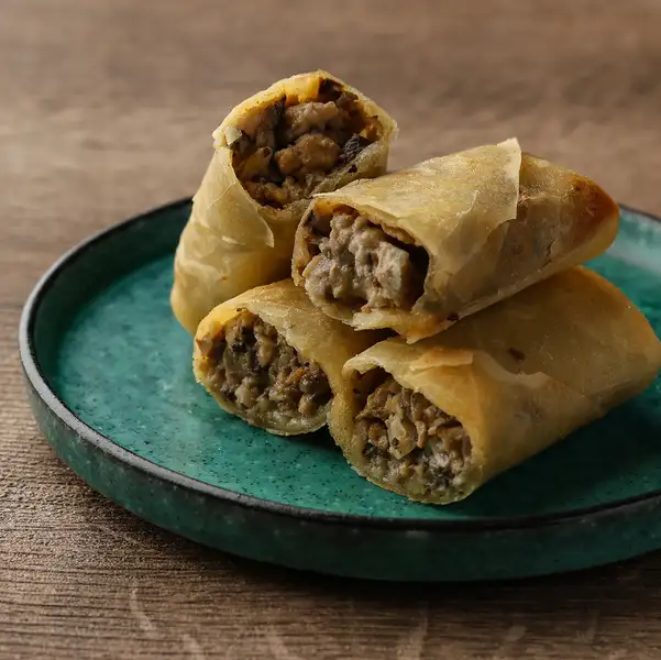Porcini spring rolls