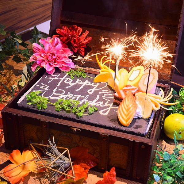 【誕生日・記念日に◎】メッセージ入りデザートプレートで記念日をお祝い…♪