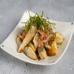 山芋れんこん塩辛バター