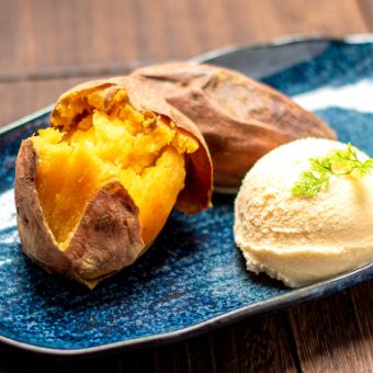Anno sweet potato with ice cream
