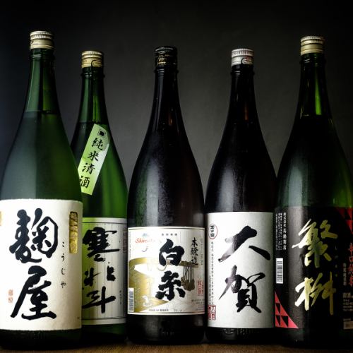 We offer sake menu including local sake of Fukuoka ♪