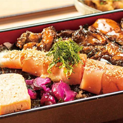 博多明太と鶏炭火焼定食