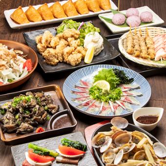 ◆竹之屋春季宴◆ 松山套餐：9道菜，含暢飲，4,950日圓（含稅）！ ！ *不可使用優惠券