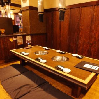 A spacious seating for Ozaki is spacious for 6 people.Please enjoy your meal slowly.