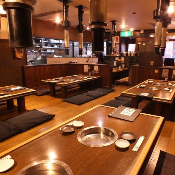 Please relax yourself at the seat of Oshiki ♪ Can be used from small to large.We are accepting banquets such as welcome party and farewell party for renting Osabiki at any time so please do not hesitate to contact us! Please come and enjoy the charcoal grilled meat of a cow car everyone