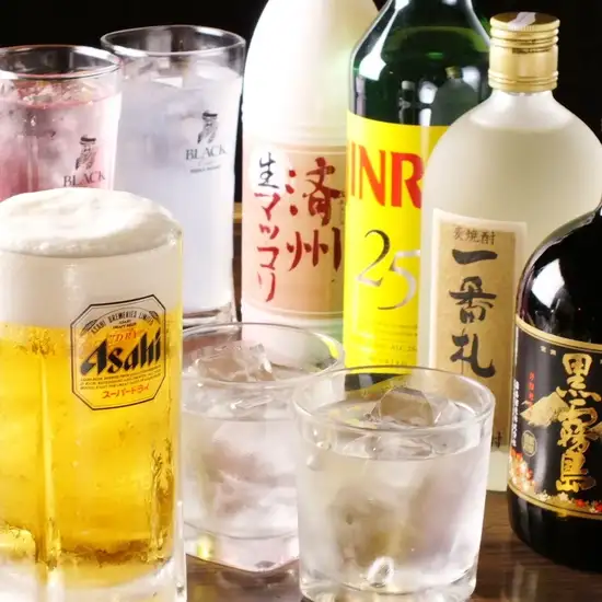 単品でのご注文でも生ビール付きの飲み放題がご利用可能です♪