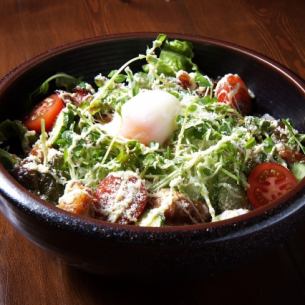 Torigen salad (with soft-boiled egg)