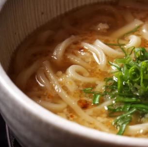 Kansai specialty: Kasu udon