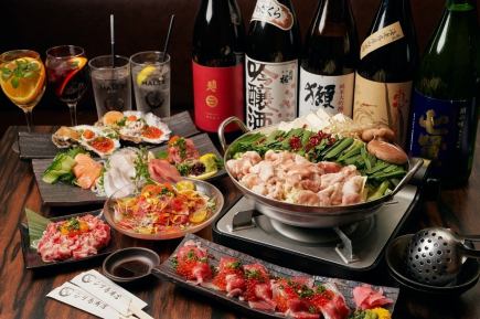 [Unlimited all-you-can-drink] Choose from 5 types of Fukushima Prefecture Aizu horse sashimi or 5 types of freshly caught fish sashimi ≪6000 yen course≫
