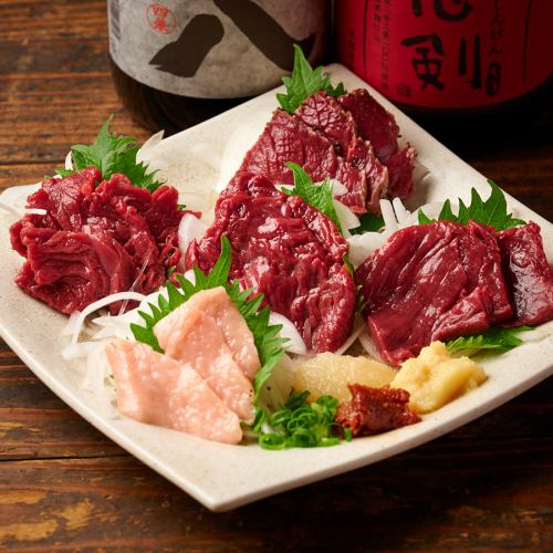 Horse meat sashimi from Aizu, Fukushima
