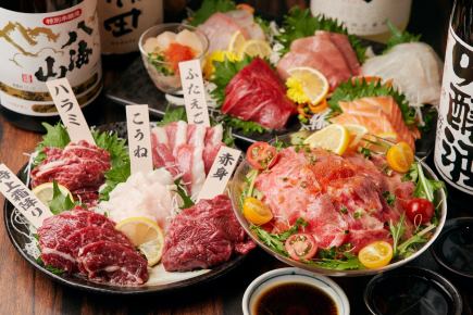 【無制限飲み放題付】豪華!海鮮と会津馬刺づくしの贅沢6000円コース