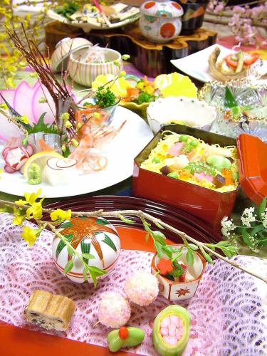 [Available on the day! Limited to 2 groups per day, Kaiseki plan in a private room] March "Spring Kaiseki with the Nightingale's Message" 10 dishes 8,470 yen