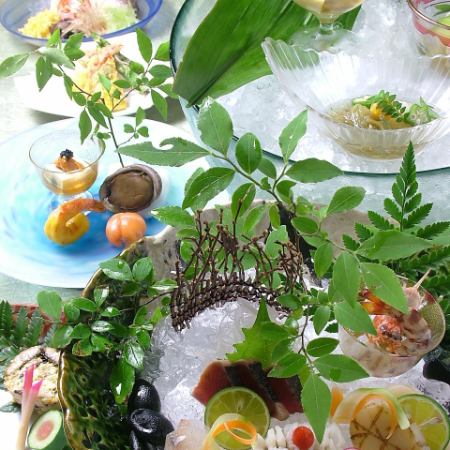 [Available on the day! Limited to 2 groups per day, Kaiseki plan in a private room] June "Moonlight Kaiseki in the Clouds" 9 dishes 8,800 yen