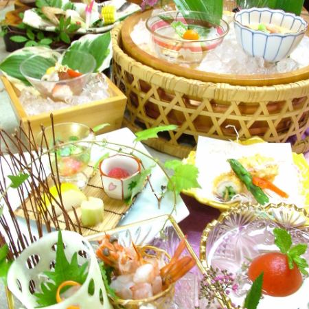 [Available on the day! Private room kaiseki plan] June "Tear Cloud Drop Kaiseki" 8 dishes 7700 yen