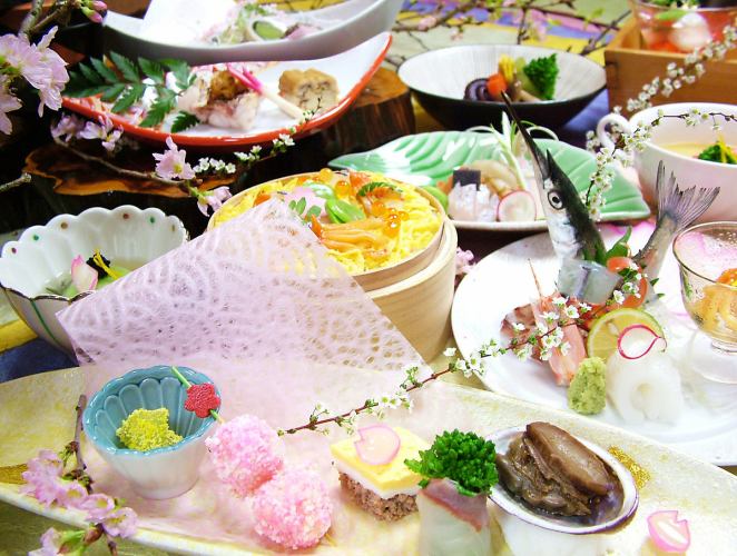 [Available on the day! Limited to two groups per day, Kaiseki plan in a private room] March "Omotenashi Kaiseki" 10 dishes 9,900 yen