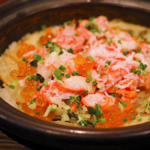 ズワイ蟹といくらご飯